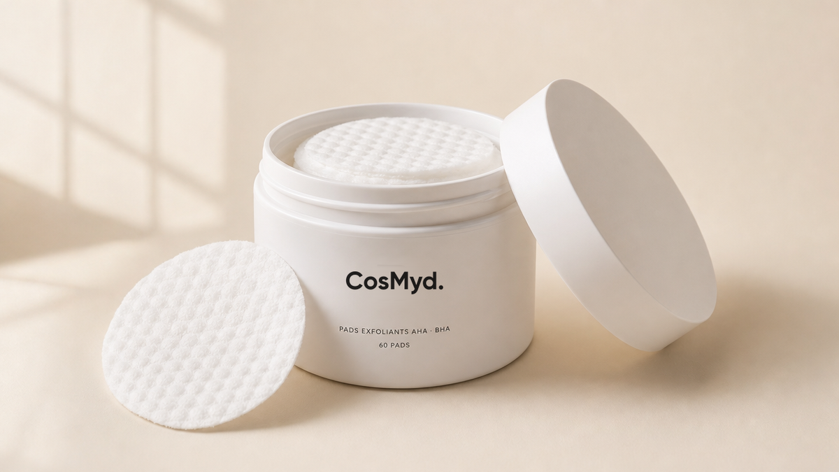 Pot de 60 pads exfoliants AHA BHA COSMYD