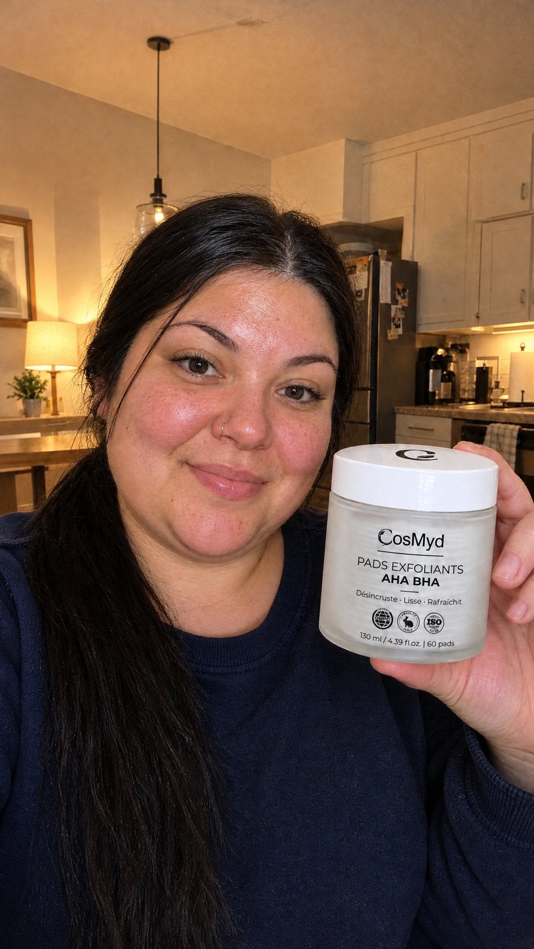 Fanny avec son pot de pads COSMYD