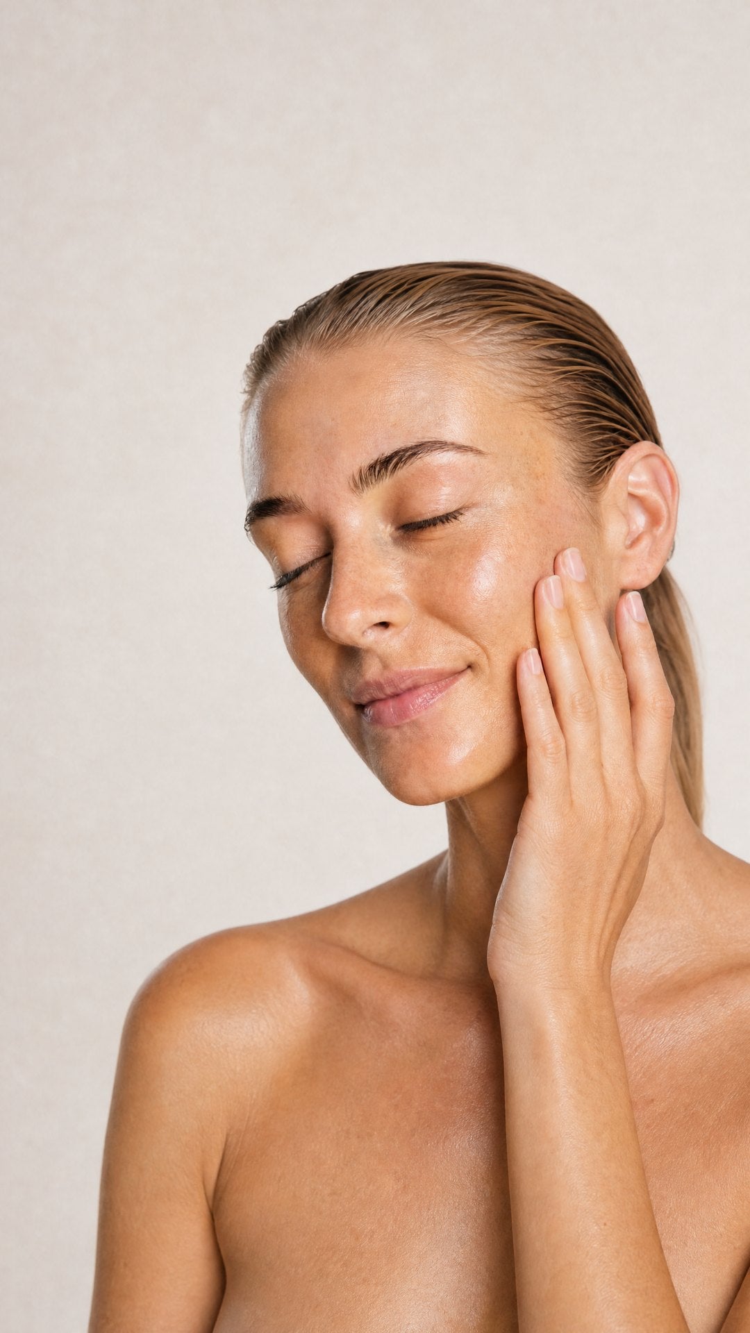 Grain de peau lisse après les pads